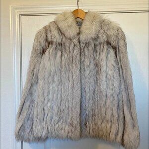 Blue Fox Corded Jacket - Real Fur